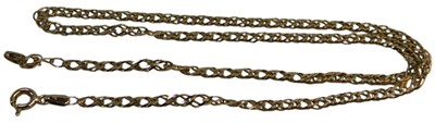 Lot 224 - A 9ct gold double curb link neck chain, on a...