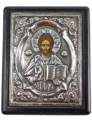 Lot 159 - Greek School. A copy of a Byzantine icon,...
