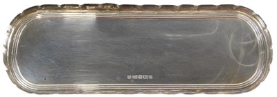 Lot 163 - An Elizabeth II rectangular silver pen tray,...