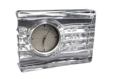 Lot 1151 - A Daum French Art Glass mantel clock, with...