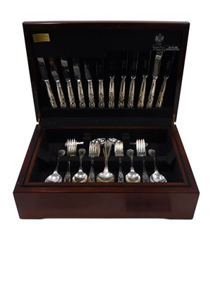 Lot 1181 - An Arthur Price Kings pattern part canteen of...