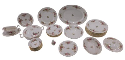 Lot 1173 - A Royal Albert Moss Rose pattern part dinner...