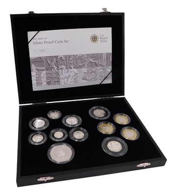 Lot 1273 - A 2009 silver proof limited edition coin...