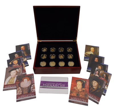 Lot 1280 - A History of The Monarchy silver proof crown...