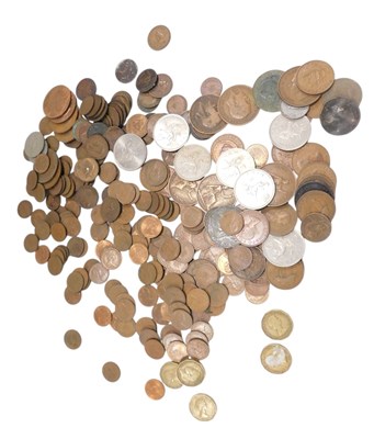 Lot 1298 - A quantity of British copper, nickel silver,...