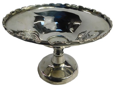 Lot 17 - A George V silver pedestal dish, the circular...