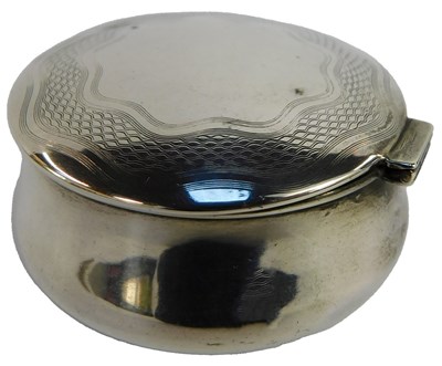 Lot 262 - A George V silver ring box, of cylindrical...