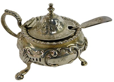 Lot 22A - A Victorian silver lidded mustard pot,...
