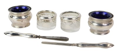Lot 266 - A group of small silver, comprising a pair of...