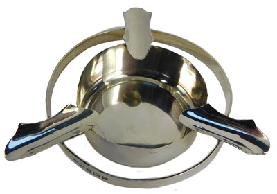 Lot 267 - An Elizabeth II silver ashtray, with three...