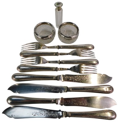 Lot 286 - A group of silver and plated wares, comprising...