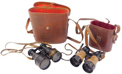 Lot 294 - A pair of French Lumex binoculars, with a...