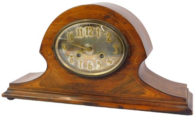Lot 296 - An Art Nouveau mahogany cased mantel clock,...