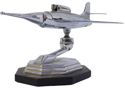 Lot 313 - Aviation interest. A 1950s chrome table...