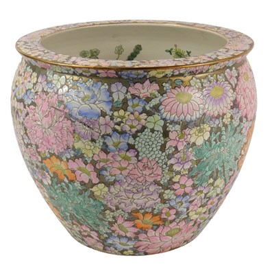 Lot 344 - A 20thC Chinese jardiniere, decorated...
