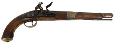 Lot 375 - A 19thC flintlock pistol, with possibly Indian...