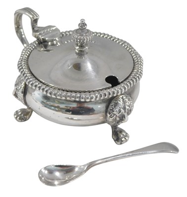 Lot 1307 - An Elizabeth II silver mustard pot, with a...