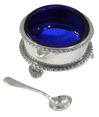 Lot 1308 - A George V circular silver salt, with a...