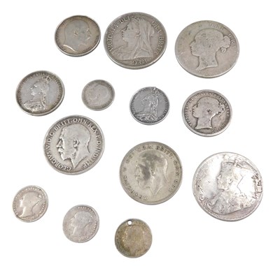 Lot 1319 - A quantity of silver and part silver coins, to...