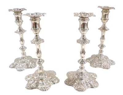 Lot 1005 - A set of four George III silver cast...