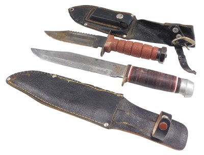 Lot 1349 - A Bowie knife, the blade stamped Original...