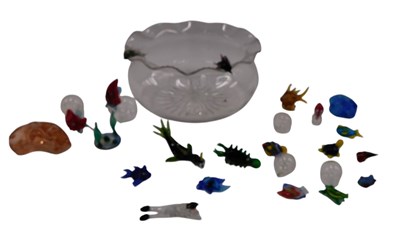 Lot 1371 - An unusual Venetian glass fish bowl, with...