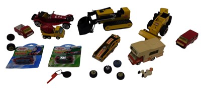 Lot 1372 - A Tonka digger, a Tonka loader, and other toys.