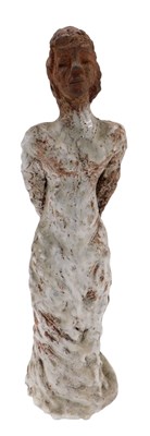 Lot 1381 - A Studio pottery figure, of a lady wearing a...