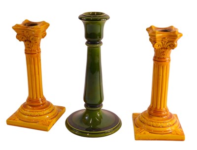 Lot 1383 - A pair of Burmantoft pottery Corinthian column...