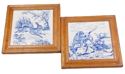 Lot 43a - A pair of 19thC Josiah Wedgwood blue and white...