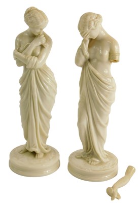 Lot 1393 - A pair of Royal Worcester white glazed...