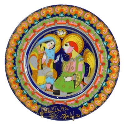 Lot 1410 - A Rosenthal Gallerie plaque, printed mark...