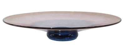 Lot 1464 - A mottled Art Glass shallow bowl, engraved...