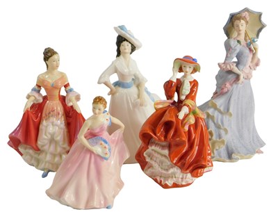 Lot 1489 - A collection of five porcelain figures, Royal...