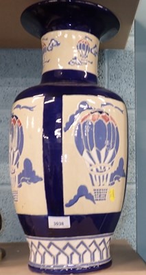 Lot 3038 - A pottery jardiniere, decorated with reserves,...