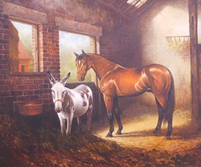 Lot 49 - John Worsdale (1930-2008). Stable interior...