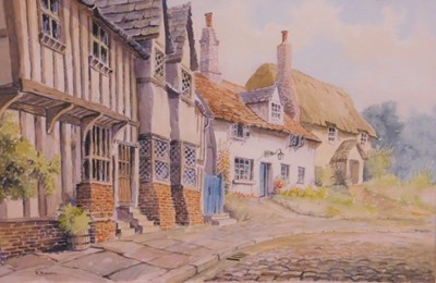 Lot 56 - Robert Riddell (1934-1995). Thatched Cottage,...