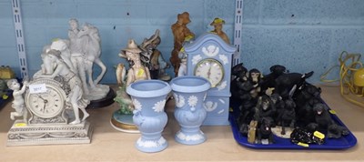 Lot 3017 - A group of porcelain and other figures, to...