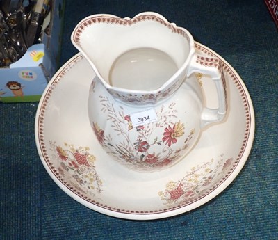 Lot 3034 - An Alton stoke pottery wash jug and bowl,...