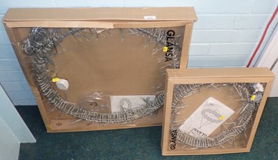 Lot 3037 - Two Ikea Glasa ceiling lights, 36cm and 52cm...