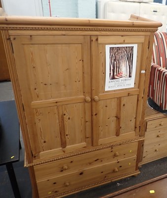 Lot 2506 - A pine bedroom suite, comprising a double...