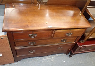 Lot 2507 - An early 20thC mahogany chest of two short and...