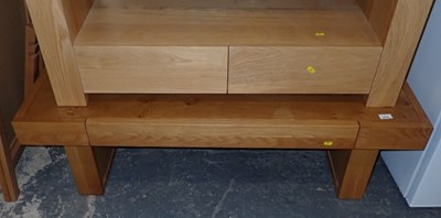 Lot 2510 - A John Lewis oak coffee table, the rectangular...
