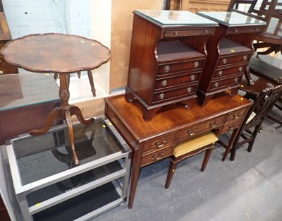 Lot 2522 - A group of furniture, to include a mahogany...