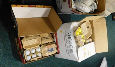 Lot 3080 - Two boxes containing a large quantity of golf...