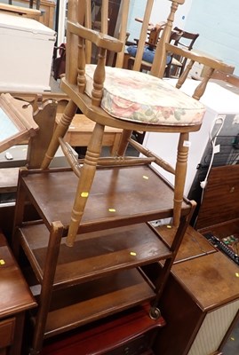 Lot 2541 - A group of furniture, comprising an oak three...