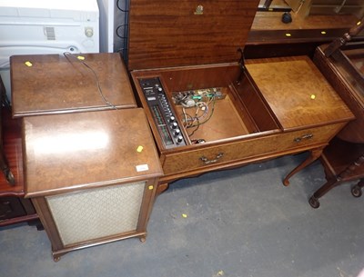 Lot 2542 - A walnut cased Dynatron radiogram, lacking...