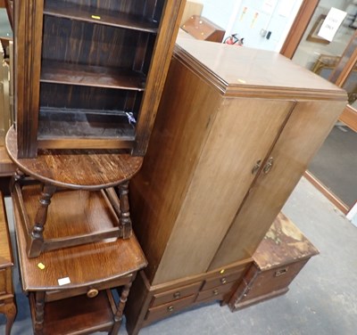 Lot 2543 - A group of furniture, comprising an oak drop...
