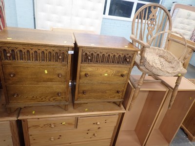 Lot 2548 - A group of furniture, to include a pair of oak...