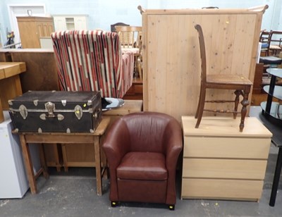 Lot 2552 - A group of furniture, to include a pine side...